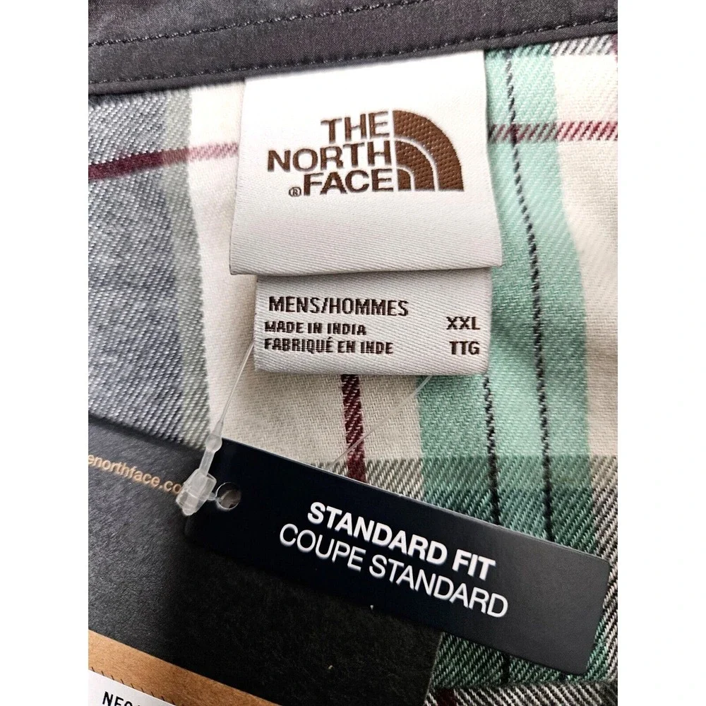 New  Mens North Face Arroyo Lightweight Flannel Plaid Button Down Shirt Size XXL
